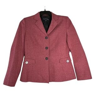 Evan Picone  Fully Lined Button Down Blazer Long Sleeve  Women's Size 6 Pink